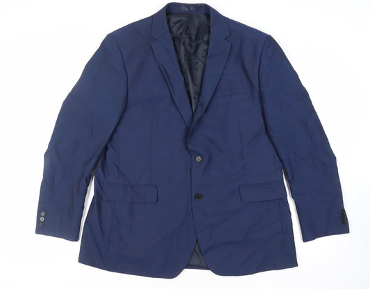 Debenhams Mens Blue Wool Jacket Suit Jacket Size 46 Regular