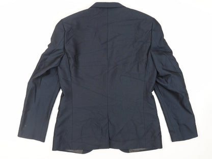 Next Mens Blue Polyester Jacket Suit Jacket Size 42 Regular