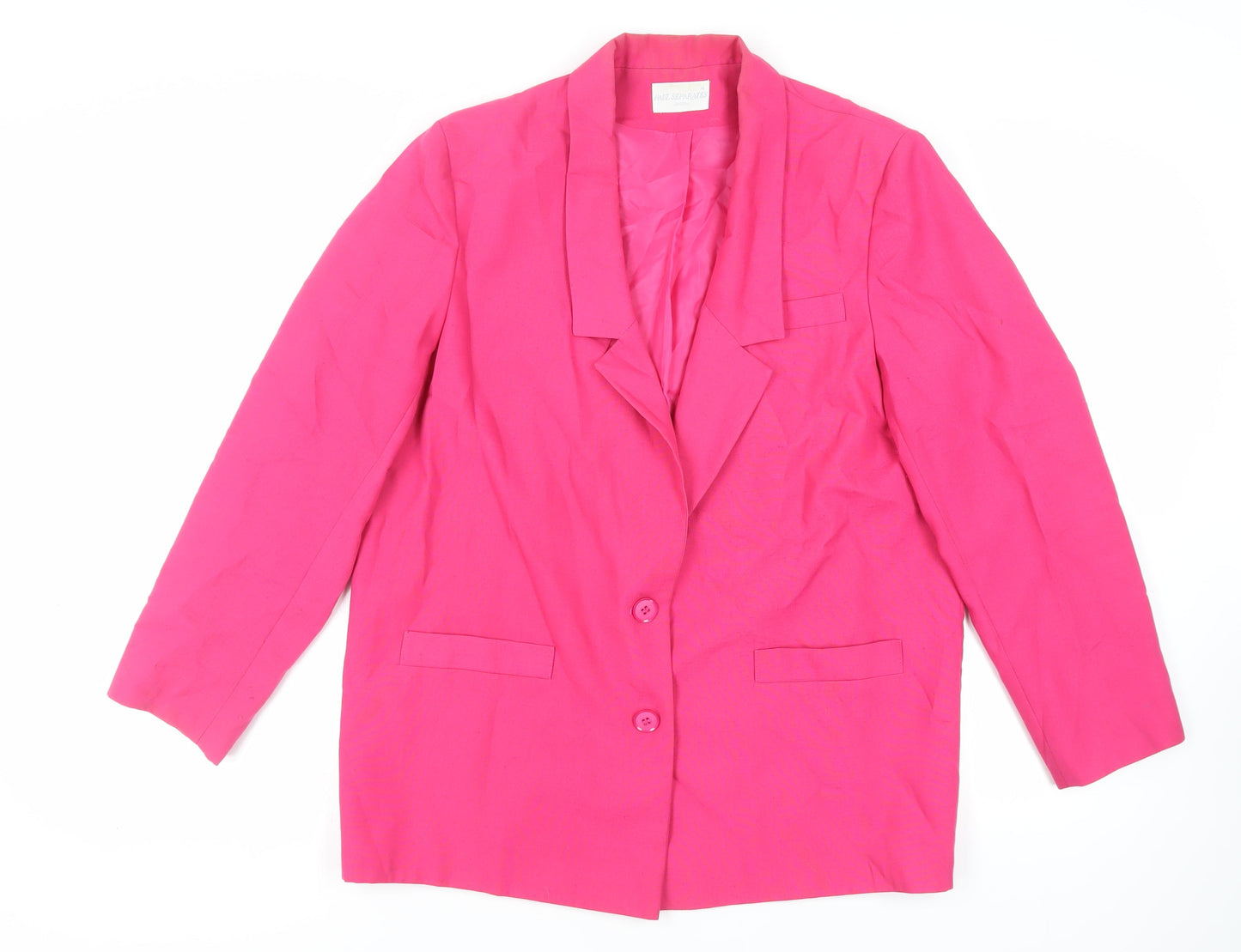 Paul Separates Womens Pink Jacket Blazer Size 16 Button