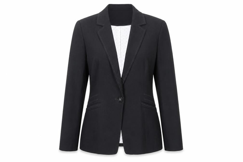 Marks & Spencer Womens Black Jacket Blazer Size 12 Button