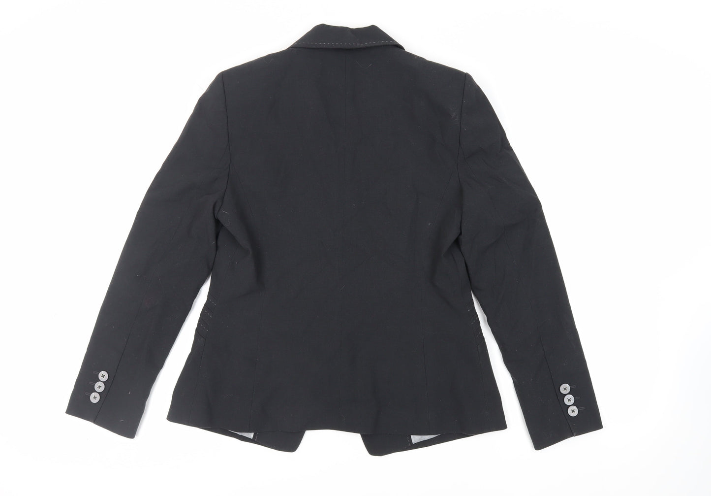 Marks and Spencer Womens Black Jacket Blazer Size 12 Button