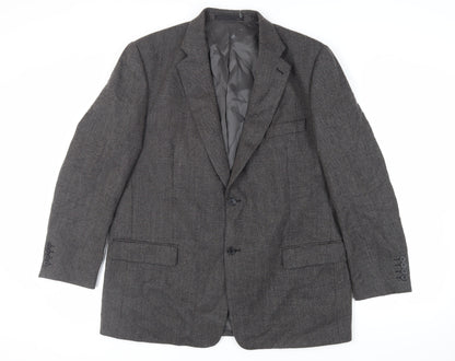 Marks & Spencer Mens Grey Wool Jacket Blazer Size 46 Regular