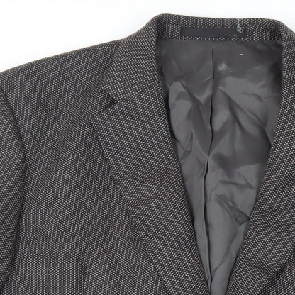 Marks & Spencer Mens Grey Wool Jacket Blazer Size 46 Regular