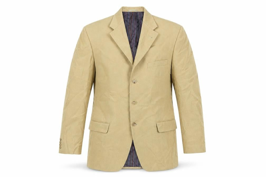 BARUTTI Mens Beige Cotton Jacket Blazer Size 42 Regular