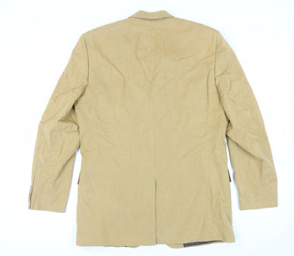 BARUTTI Mens Beige Cotton Jacket Blazer Size 42 Regular