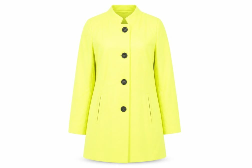 Marks & Spencer Womens Yellow Overcoat Coat Size 10 Button