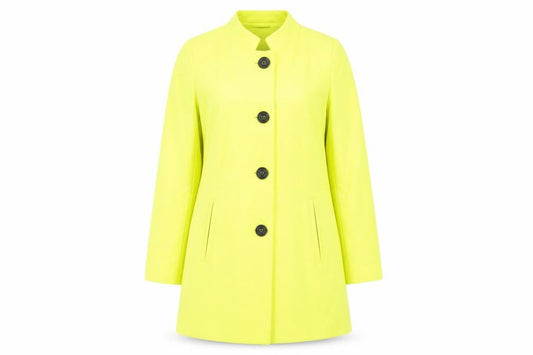 Marks & Spencer Womens Yellow Overcoat Coat Size 10 Button