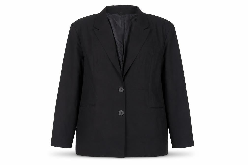 Collusion Womens Black Jacket Blazer Size 12 Button - Oversized