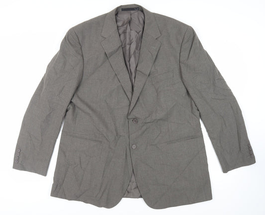 Marks and Spencer Mens Grey Polyester Jacket Suit Jacket Size 46 Regular