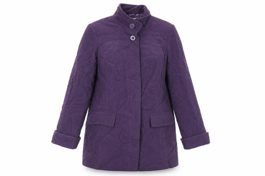 Marks & Spencer Womens Purple Pea Coat Coat Size 14 Button