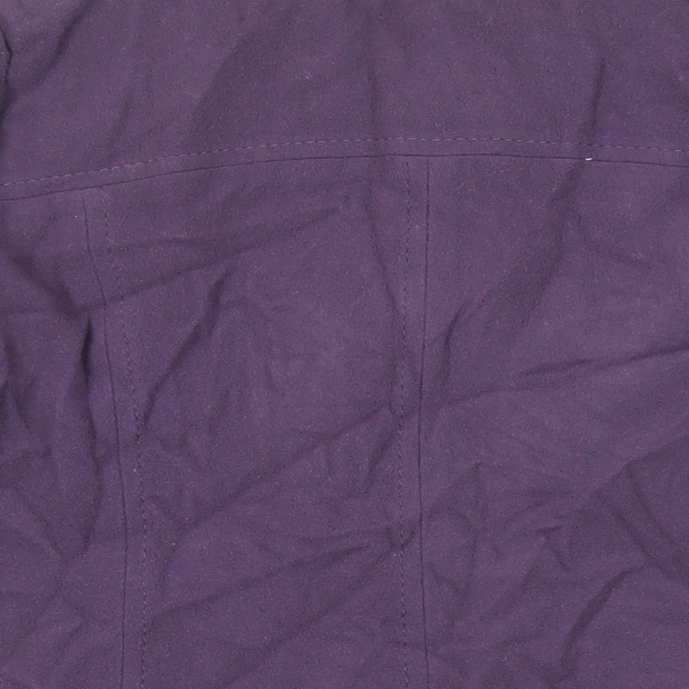 Marks and Spencer Womens Purple Pea Coat Coat Size 14 Button