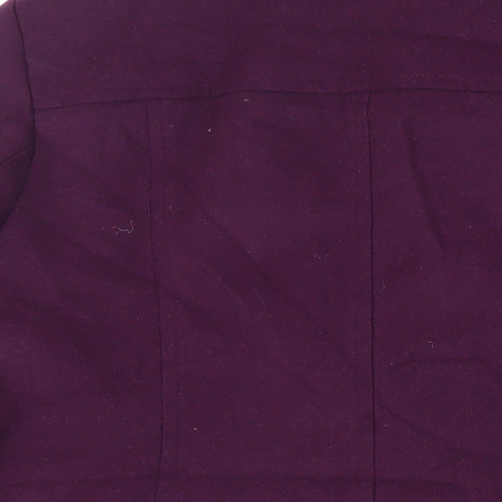 EWM Womens Purple Pea Coat Coat Size 20 Button