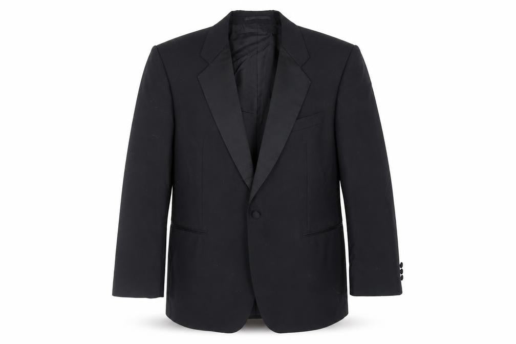 Marks & Spencer Mens Black Polyester Tuxedo Suit Jacket Size 42 Regular