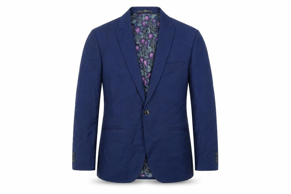 Marks & Spencer Mens Blue Polyester Jacket Suit Jacket Size 40 Regular