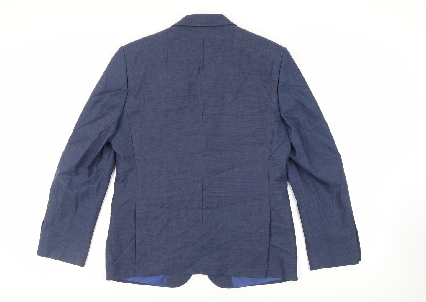 Marks and Spencer Mens Blue Wool Jacket Suit Jacket Size 40 Regular
