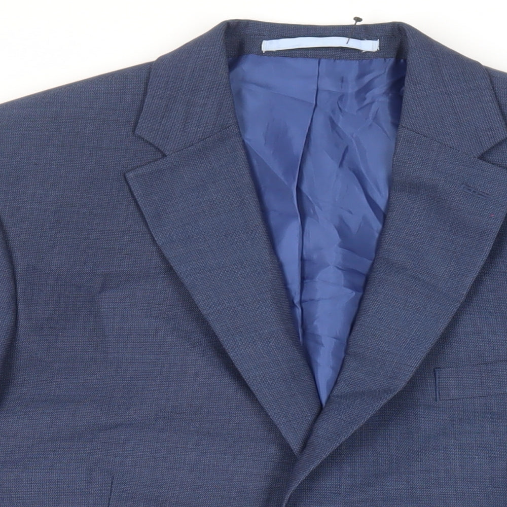 Marks and Spencer Mens Blue Wool Jacket Suit Jacket Size 40 Regular