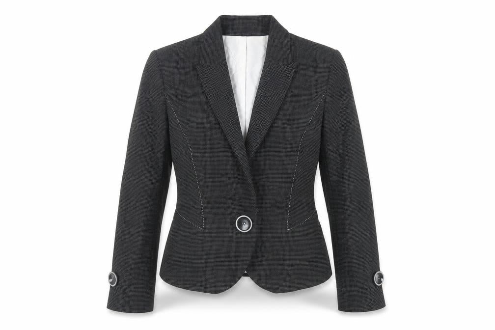 Marks and Spencer Womens Black Polka Dot Jacket Blazer Size 12 Button