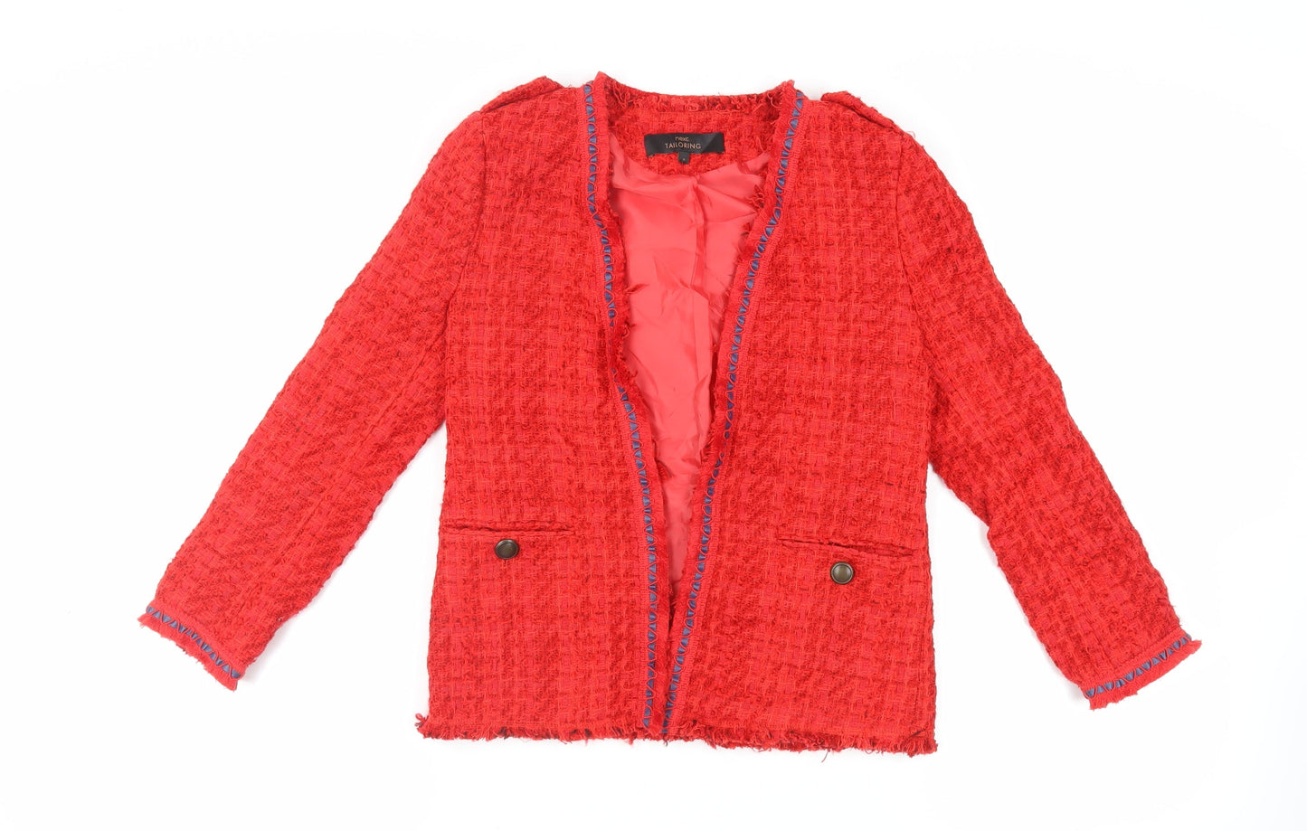 NEXT Womens Red Jacket Blazer Size 6 - Open