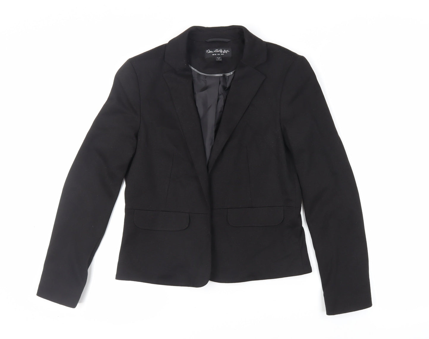Miss Se Womens Black Jacket Blazer Size 8 - Open