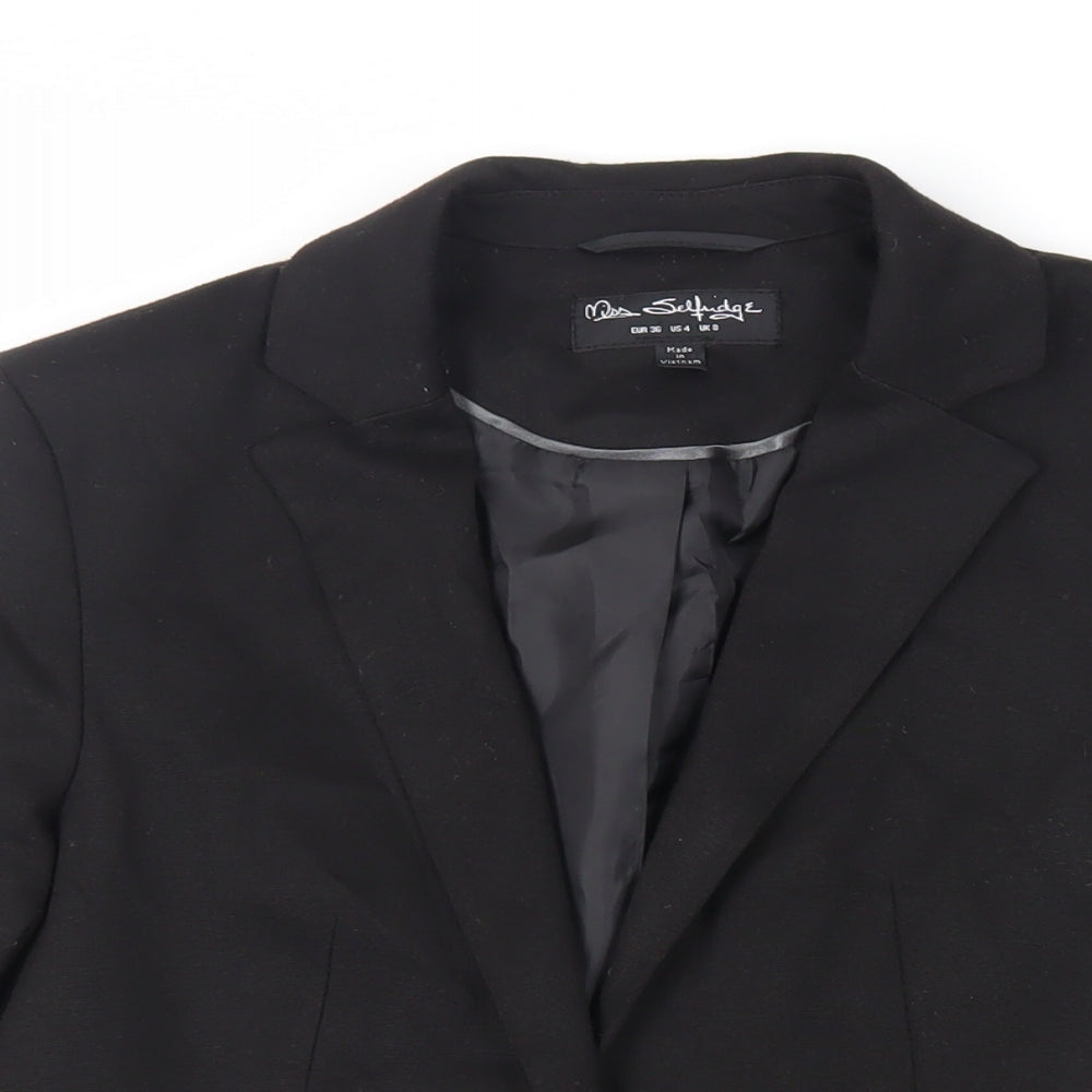Miss Se Womens Black Jacket Blazer Size 8 - Open