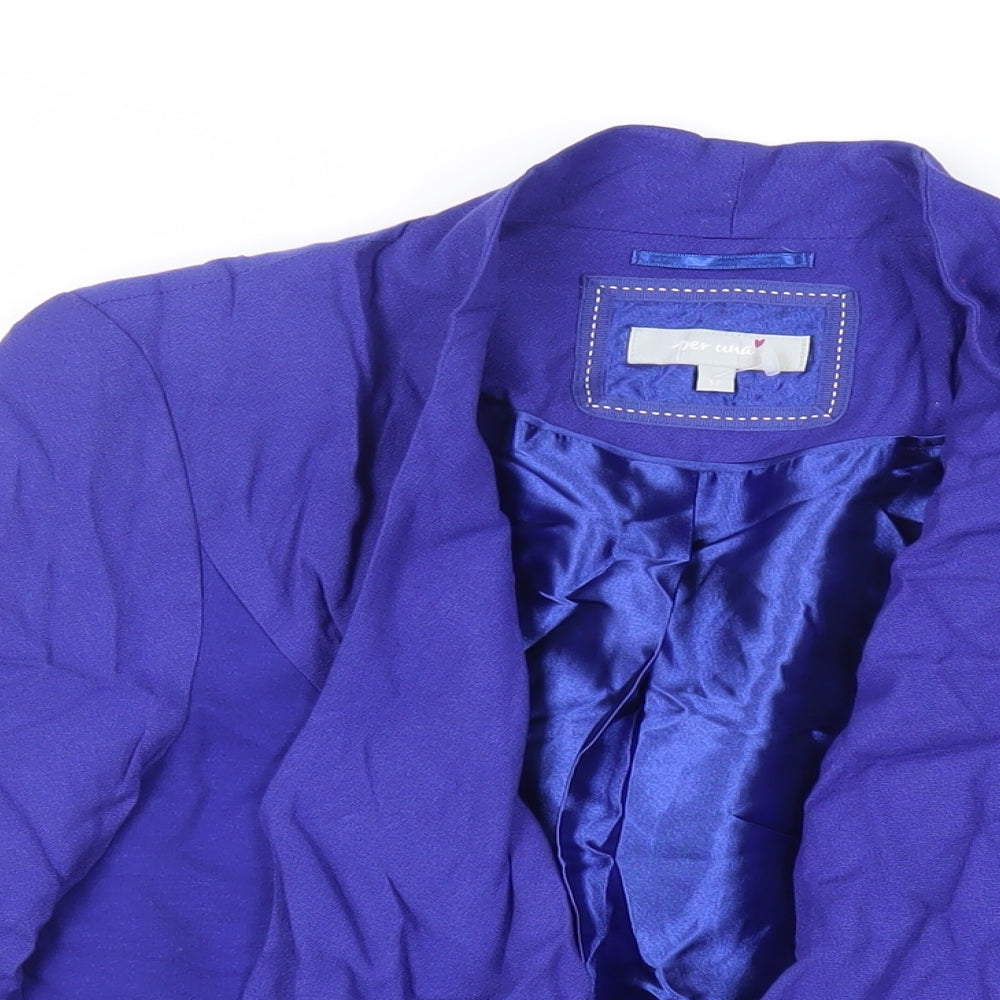 Per Una Womens Blue Jacket Blazer Size 12 - Open