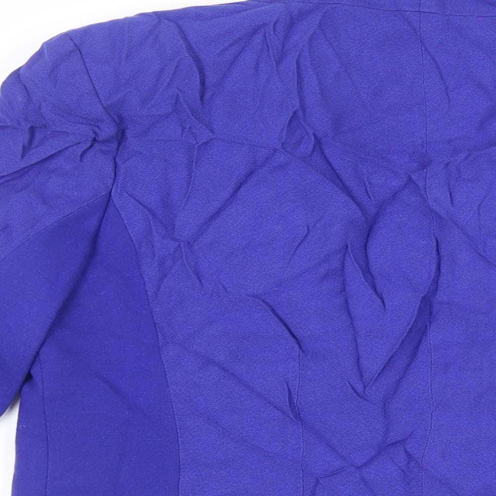 Per Una Womens Blue Jacket Blazer Size 12 - Open