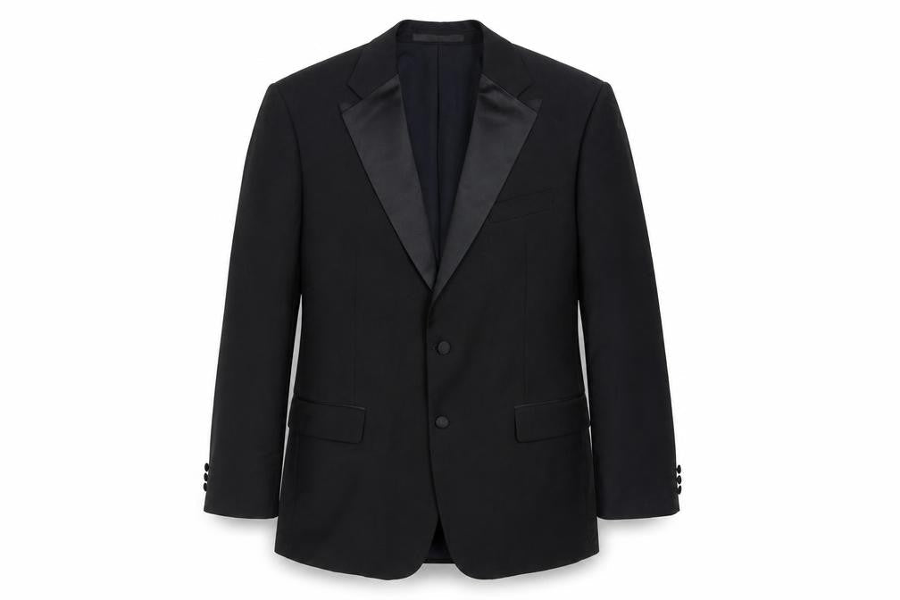 Marks & Spencer Mens Black Polyester Tuxedo Suit Jacket Size 44 Regular