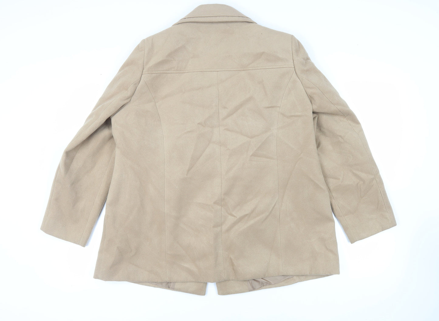 Anthology Womens Beige Jacket Size 20 Button