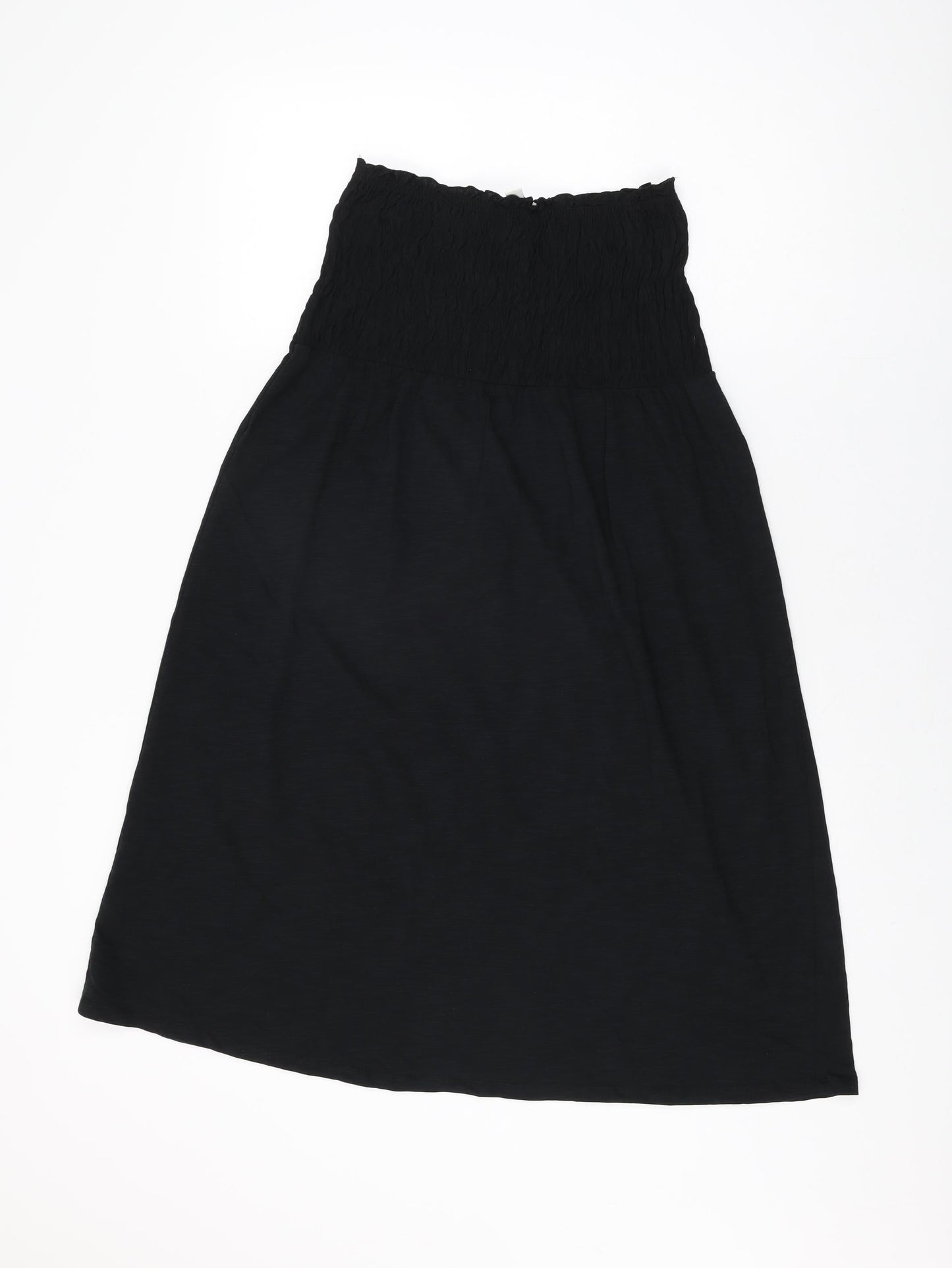 Marks and Spencer Womens Black Cotton Shift Size 8 Off the Shoulder Pullover