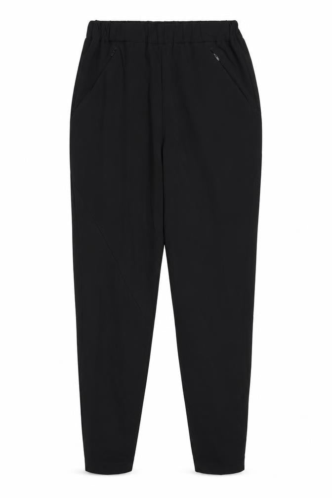 GOODMOVE Womens Black Polyester Jogger Trousers Size 6 L27.5 in Regular