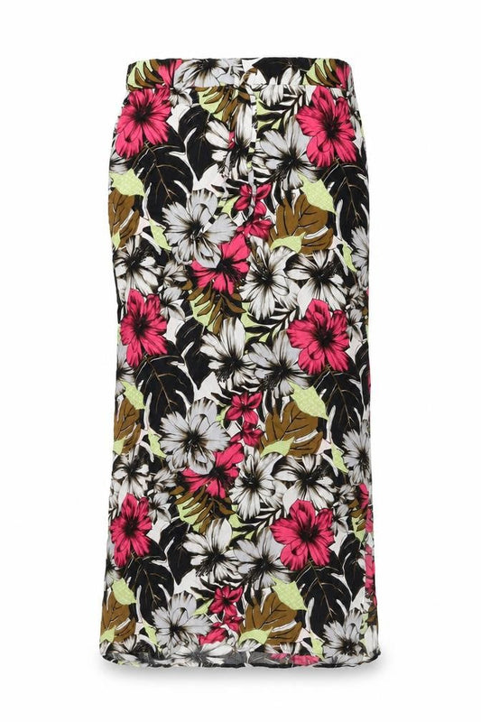 Next Womens Multicoloured Floral Viscose Maxi Skirt Size 8 Drawstring