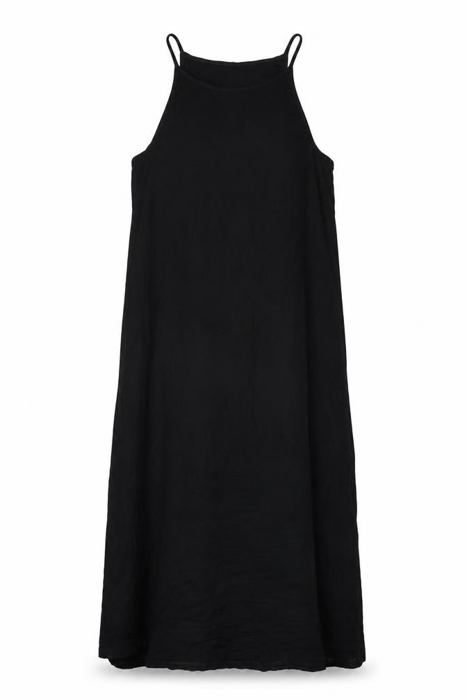 Marks & Spencer Womens Black Viscose Shift Size 8 Round Neck Pullover