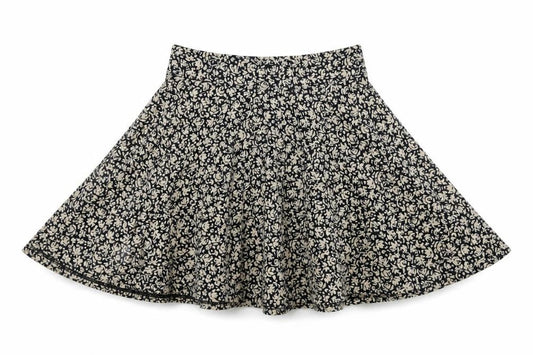 Hollister Womens Black Floral Polyester Skater Skirt Size M