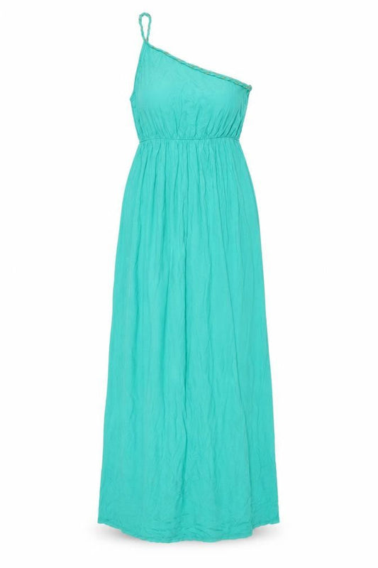 Fashion Union Womens Green Polyester Maxi Size 8 One Shoulder Pullover
