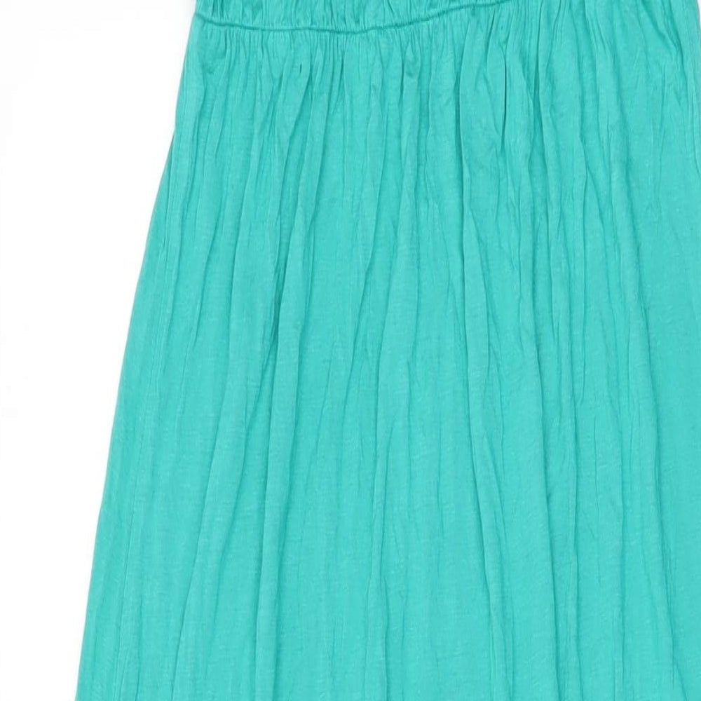 Fashion Union Womens Green Polyester Maxi Size 8 One Shoulder Pullover