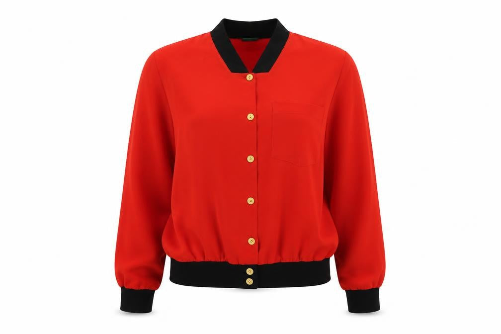 Canda Womens Red Jacket Size 12 Button
