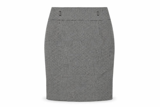 Marks & Spencer Womens Black Geometric Polyester Straight & Pencil Skirt Size 10 Zip