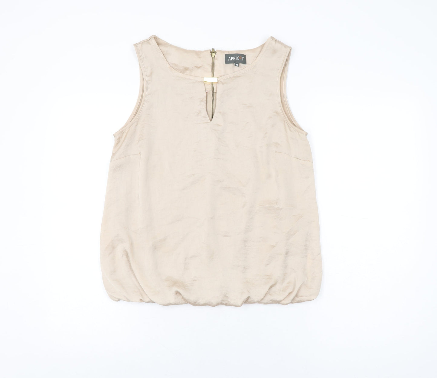 Apricot Womens Beige Polyester Basic Blouse Size M Round Neck