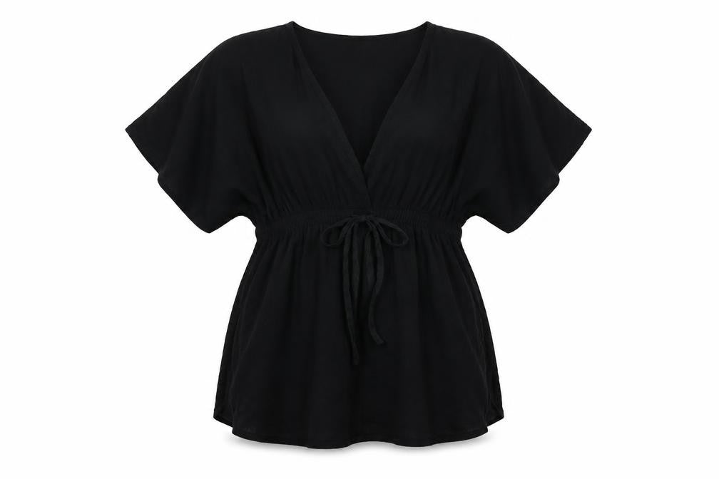 ASOS Womens Black Cotton Cover Up Size 12