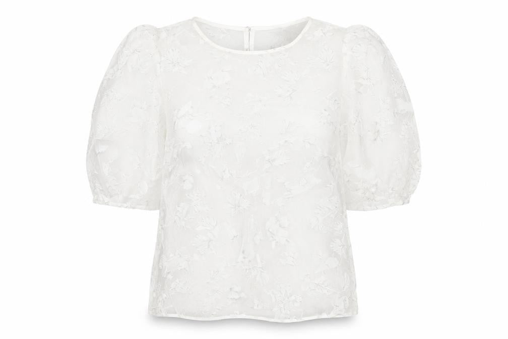 Dorothy Perkins Womens White Polyester Basic T-Shirt Size 14 Round Neck