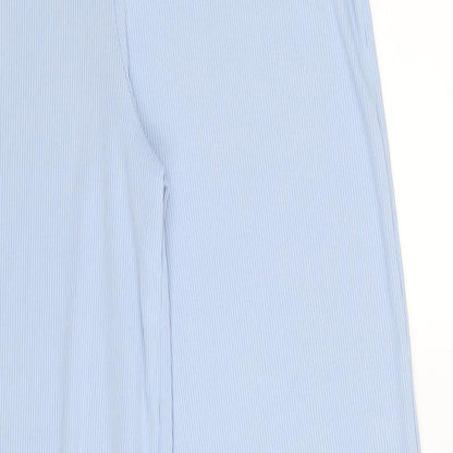 Nasty Gal Womens Blue Polyester Trousers Size 10 L31 in Regular