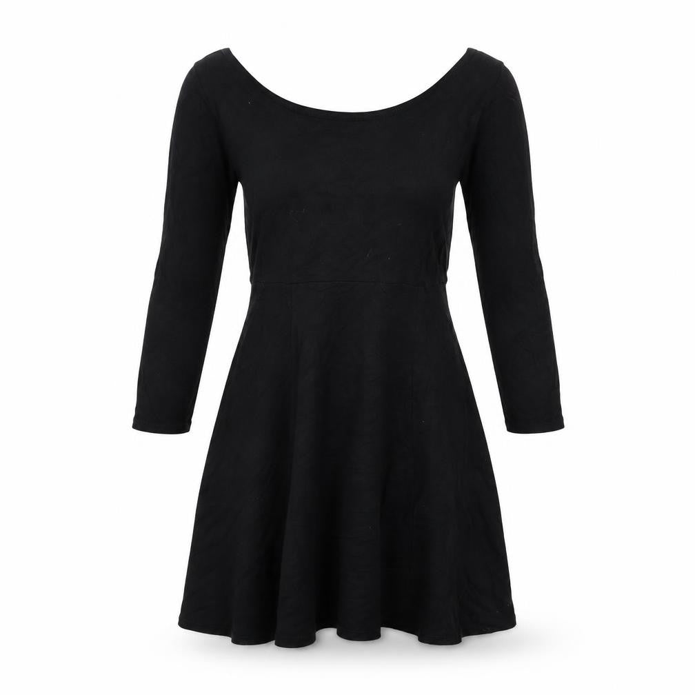 New Look Womens Black Viscose A-Line Size 12 Scoop Neck Pullover