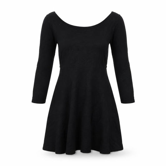 New Look Womens Black Viscose A-Line Size 12 Scoop Neck Pullover