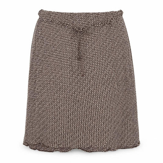 Essence Womens Brown Geometric Viscose A-Line Skirt Size 28