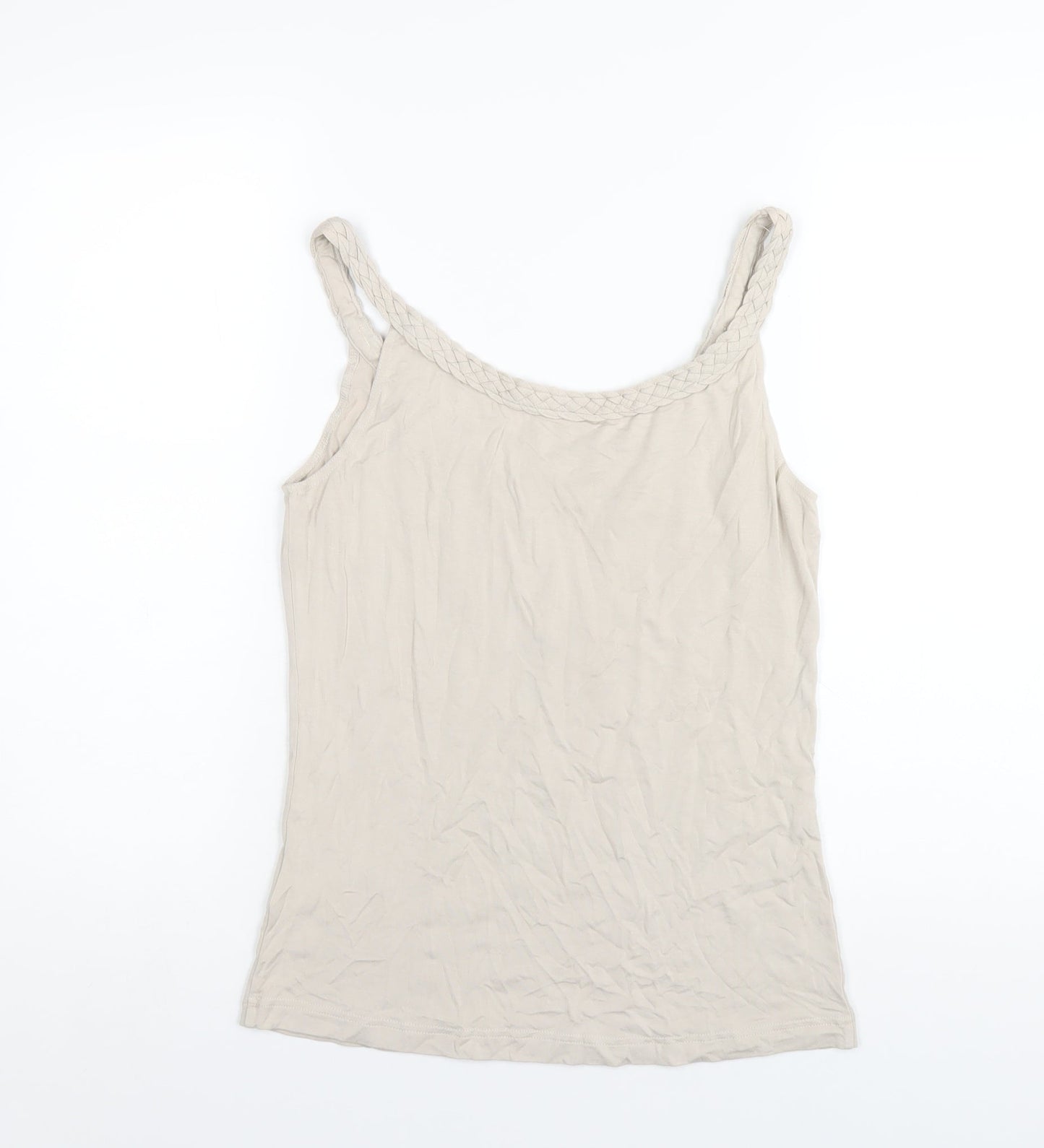 Together Womens Beige Viscose Camisole T-Shirt Size 14 Scoop Neck