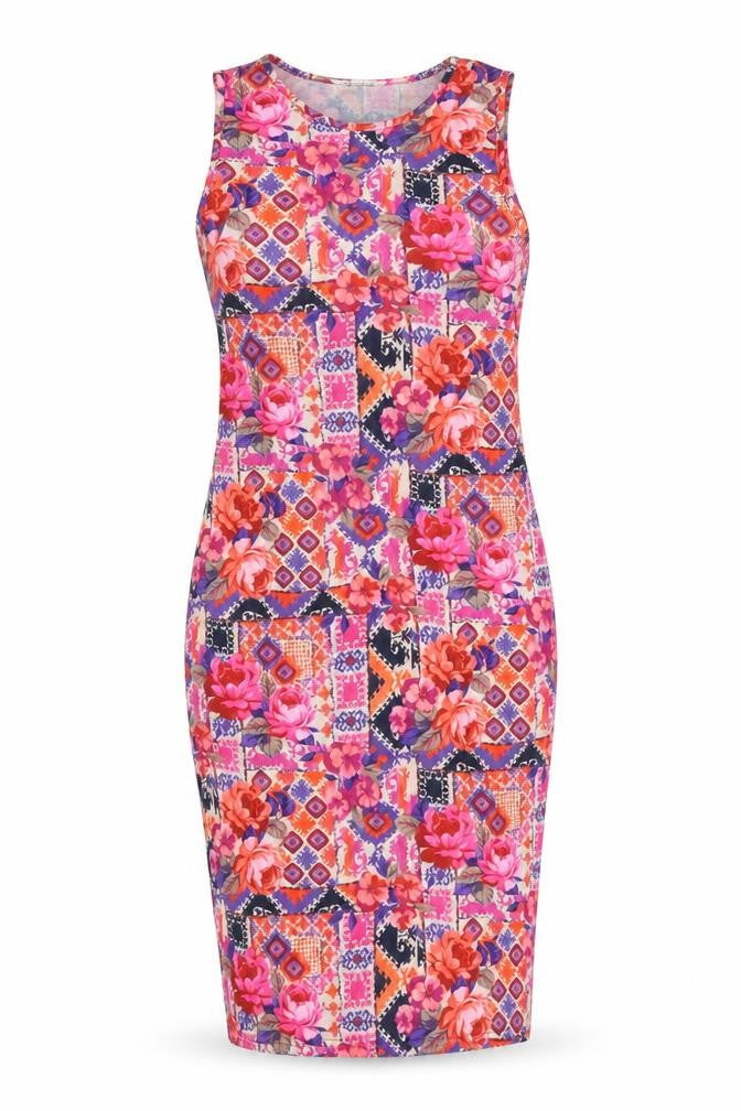 Miss Selfridge Womens Multicoloured Geometric Polyester Bodycon Size 12 Round Neck Pullover