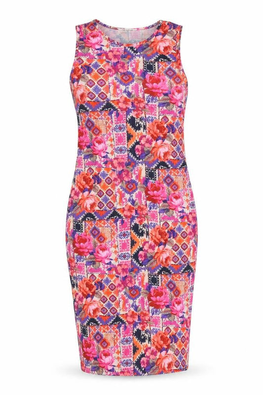 Miss Selfridge Womens Multicoloured Geometric Polyester Bodycon Size 12 Round Neck Pullover