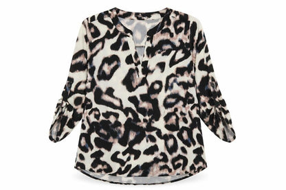 SAMYA Womens Multicoloured Geometric Polyester Basic Blouse Size 20 V-Neck
