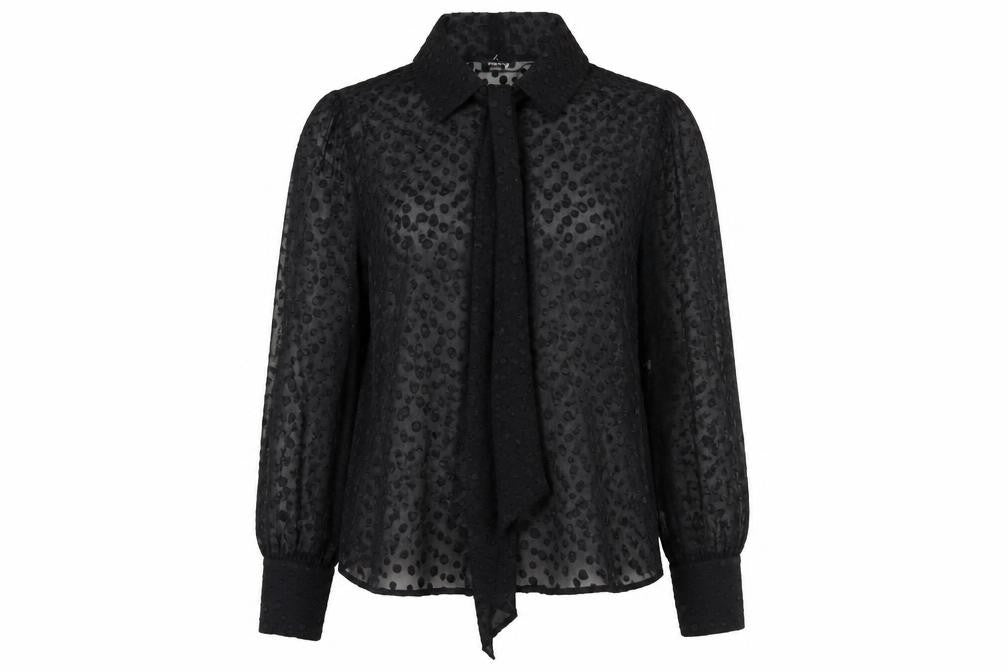 Roman Womens Black Polyester Basic Blouse Size 16 V-Neck