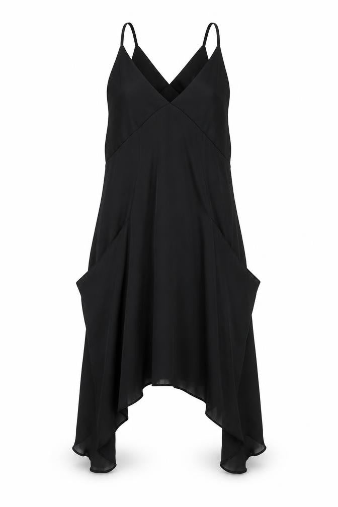 ASOS Womens Black Polyester A-Line Size 8 V-Neck Pullover